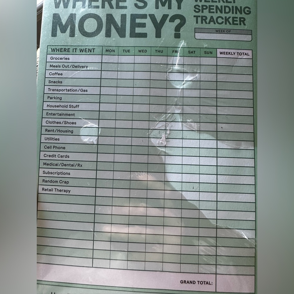 Weekly Spending Tracker Notepad (2) - Picture 6 of 6